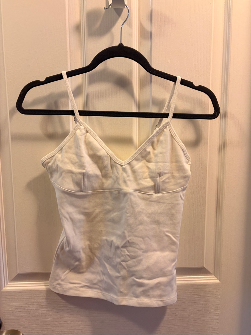 Forever 21 White V-Neck Cami with Slim Straps